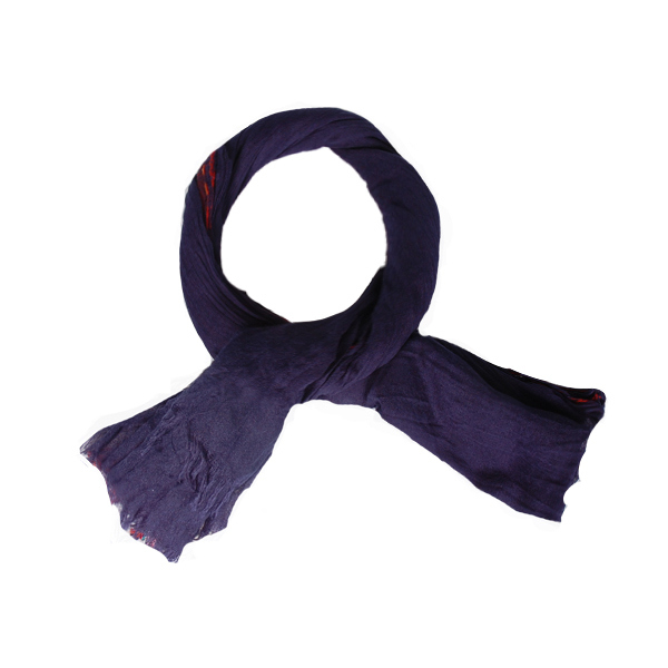 【Amarco】皺皺長條繡花圍巾