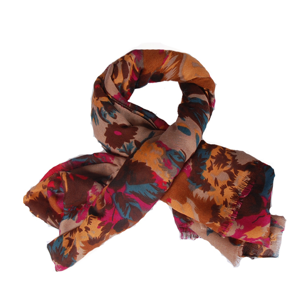 【Amarco】夢幻豹紋圖印圍巾