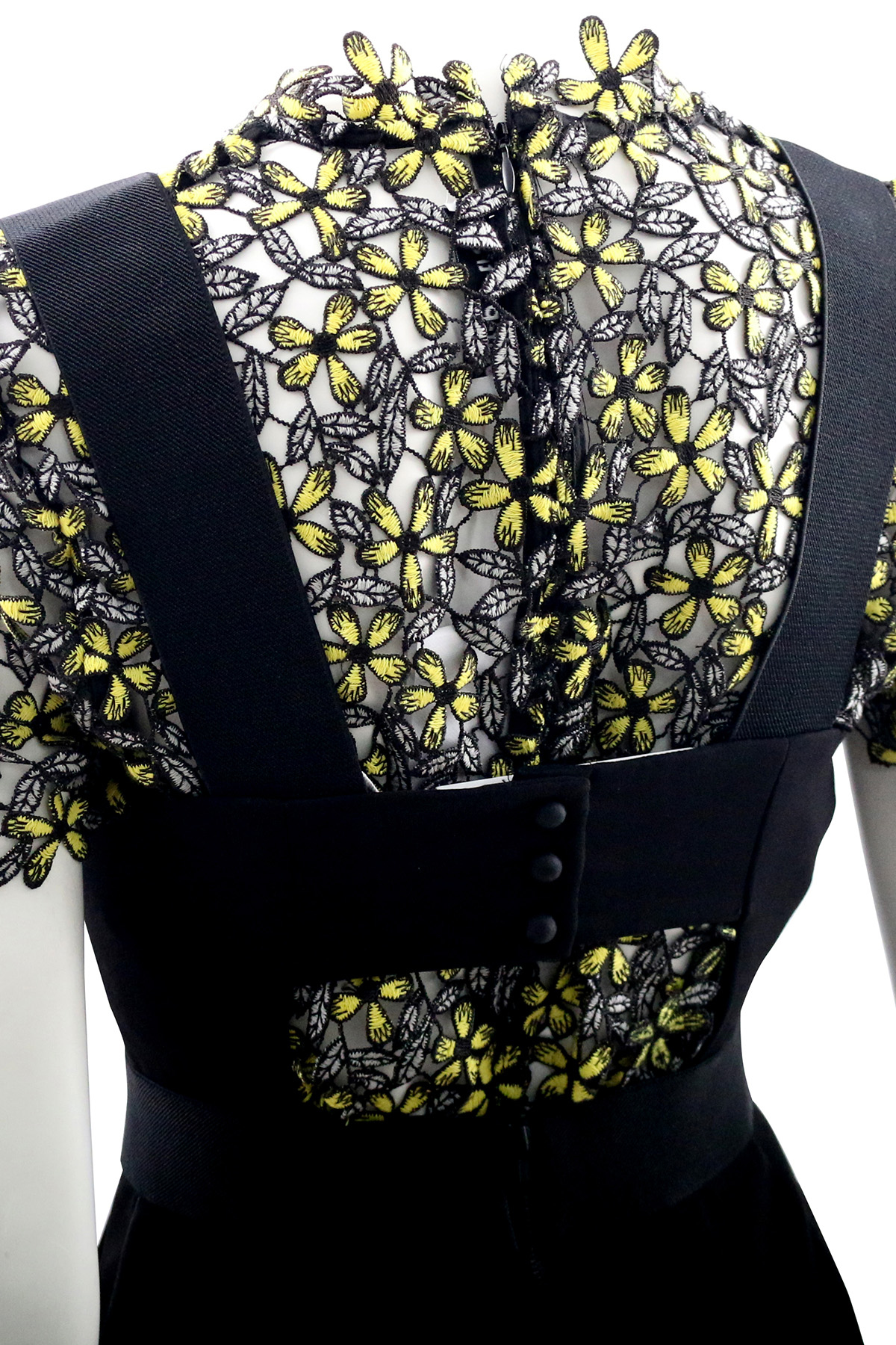 【self-portrait】無袖鏤空連身褲裝(黑色)SP9023/BLACK