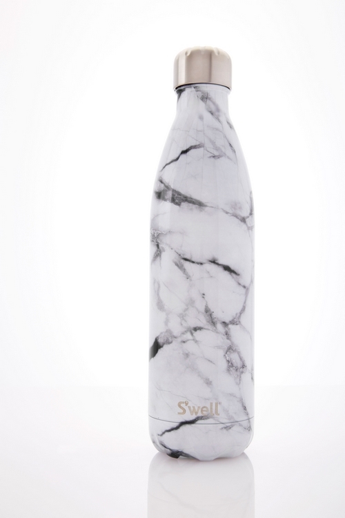 S'well Elements-White Marble-25oz-美國時尚不鏽鋼保冷.保溫瓶(750ml)