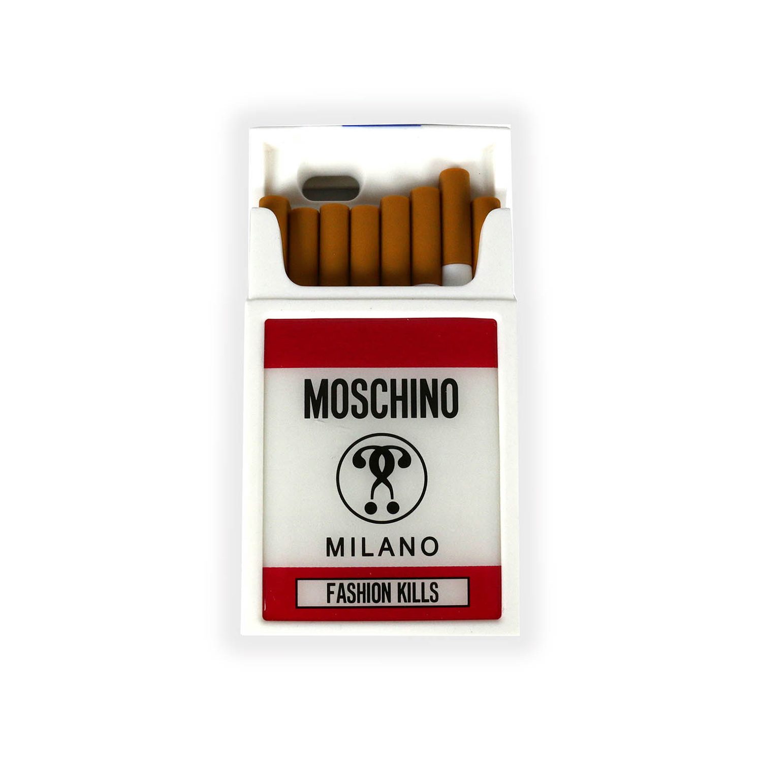 【MOSCHINO】菸盒立體造型橡膠手機殼(i6) ( 白色 )  MO41100003