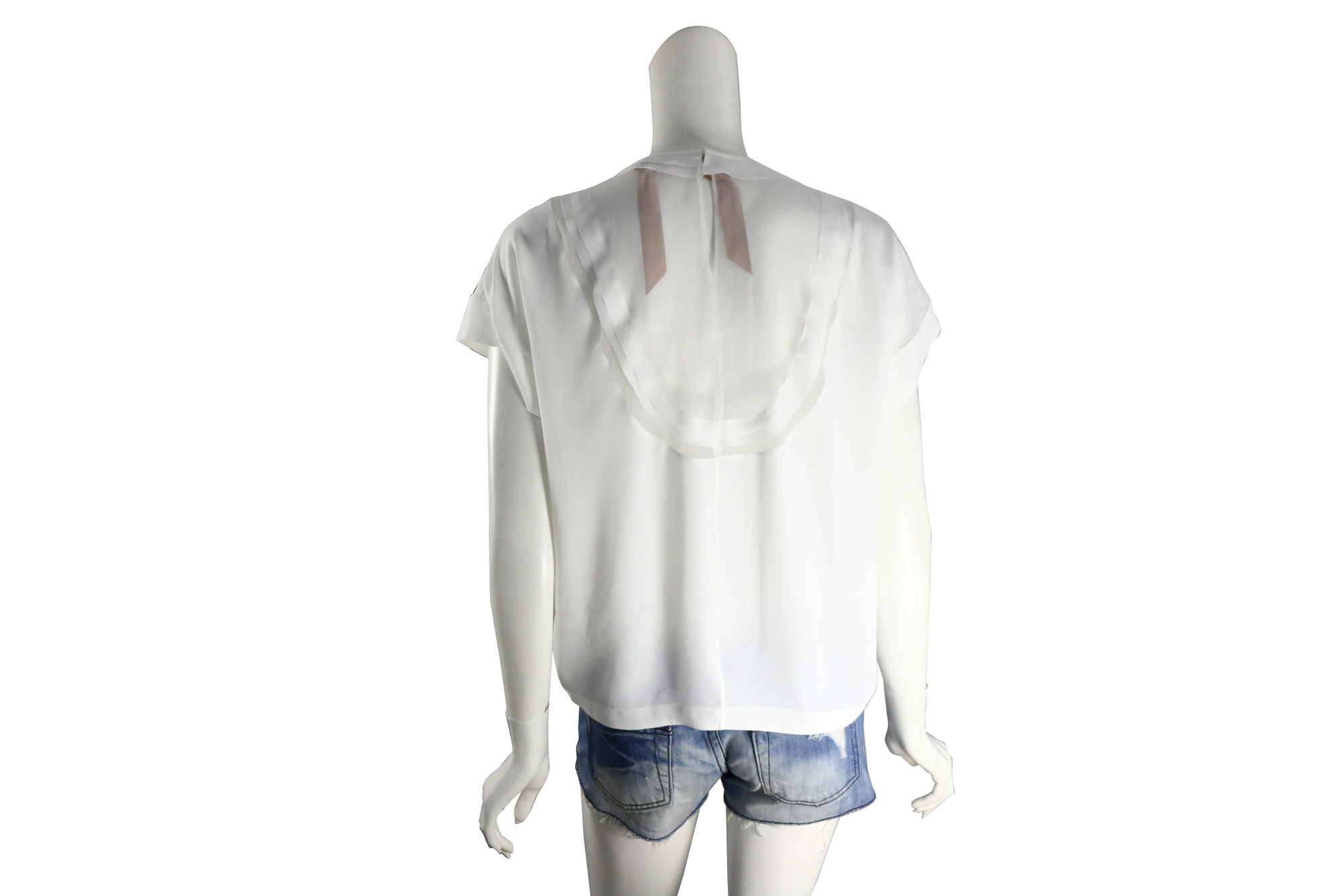 【N°21】雪紡短袖上衣(白色)