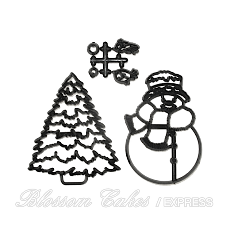 'Large Snowman & Tree' Patchwork Cutters