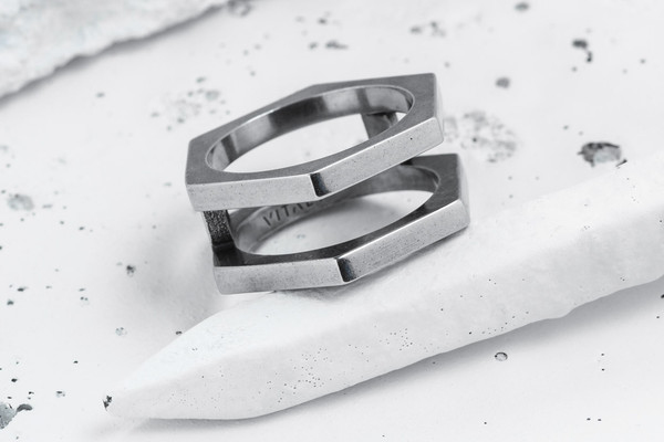 Vitaly Design | 蜂巢戒指 仿古銀