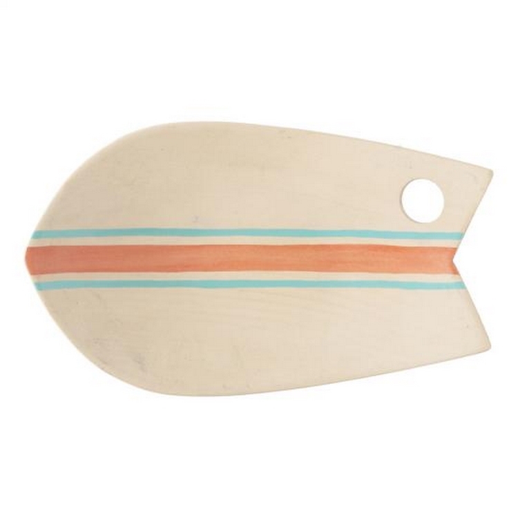 NODATE mug x Monro-HOLE-PLATE-FISH TALE (BORDER)-魚的故事三色框紋盤-BORDER