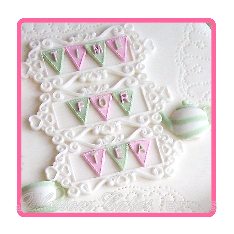 Katy Sue Design Mat - Bunting Alphabet - Silicone Mould