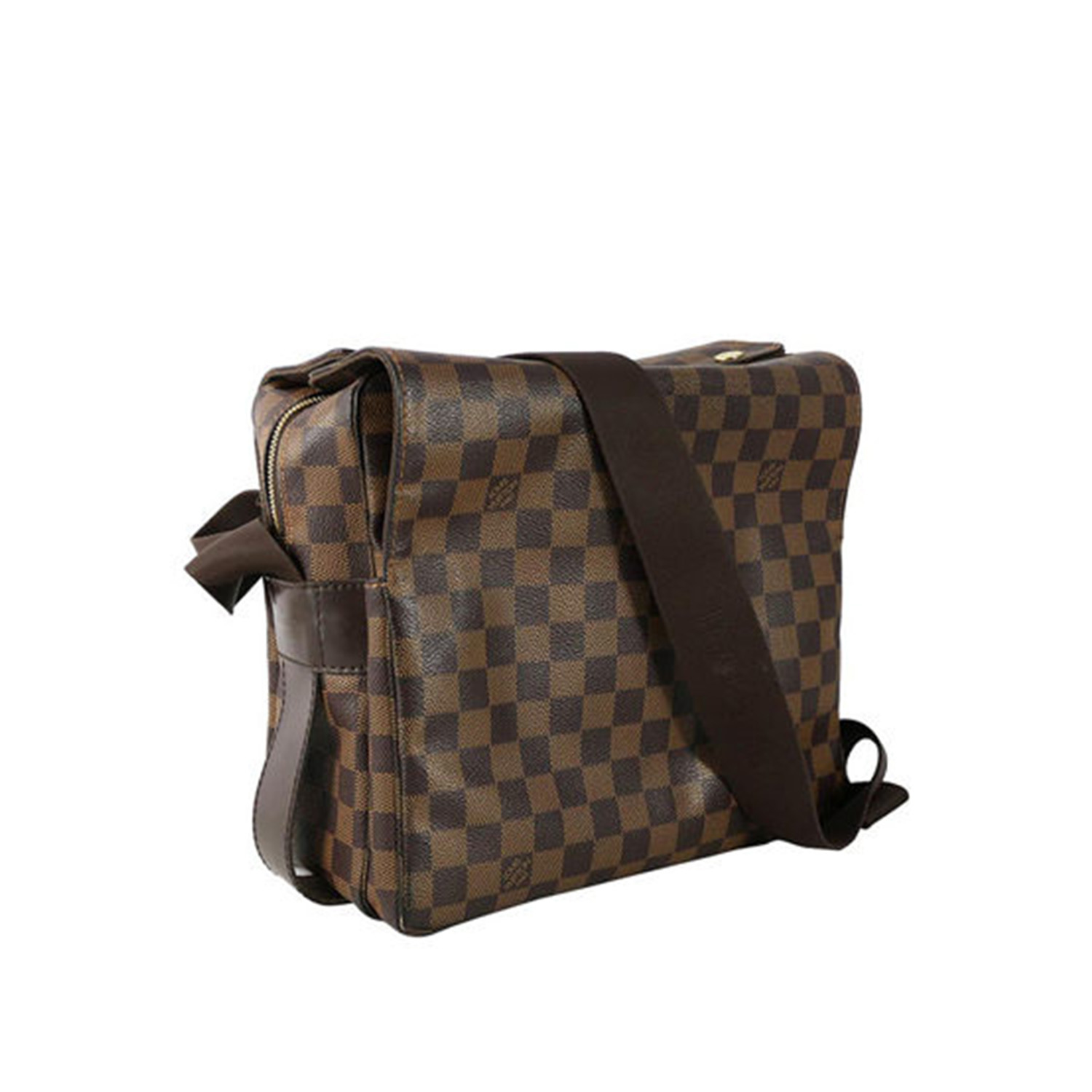 【Louis Vuitton】咖啡棋盤格上開斜背郵差包