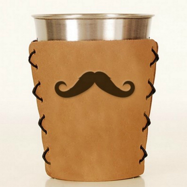CupsCo-Oowee 翹鬍子手工皮革杯套