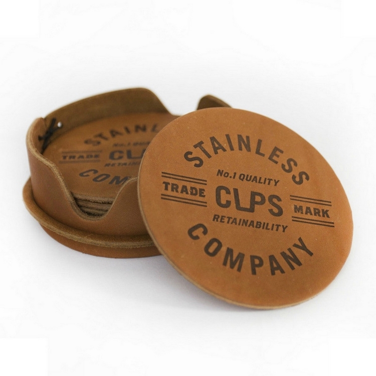 CupsCo-手工皮製杯墊( 6入組)