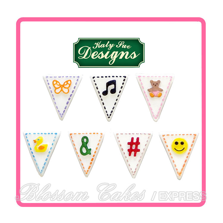 Katy Sue Design Mat - Bunting Extras - Silicone Mould