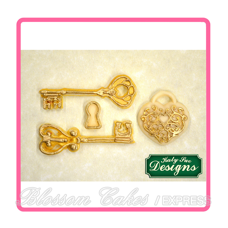 Katy Sue Decorative Keys & Locket - Silicone Mould