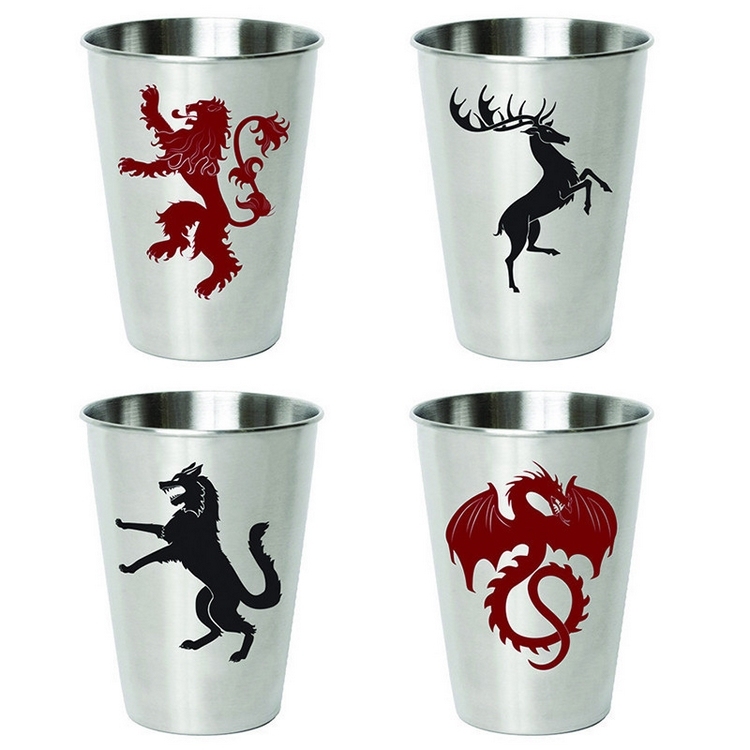 CupsCo-不鏽鋼杯 - Animal Print 四件組(冰與火之歌特別款) 限量