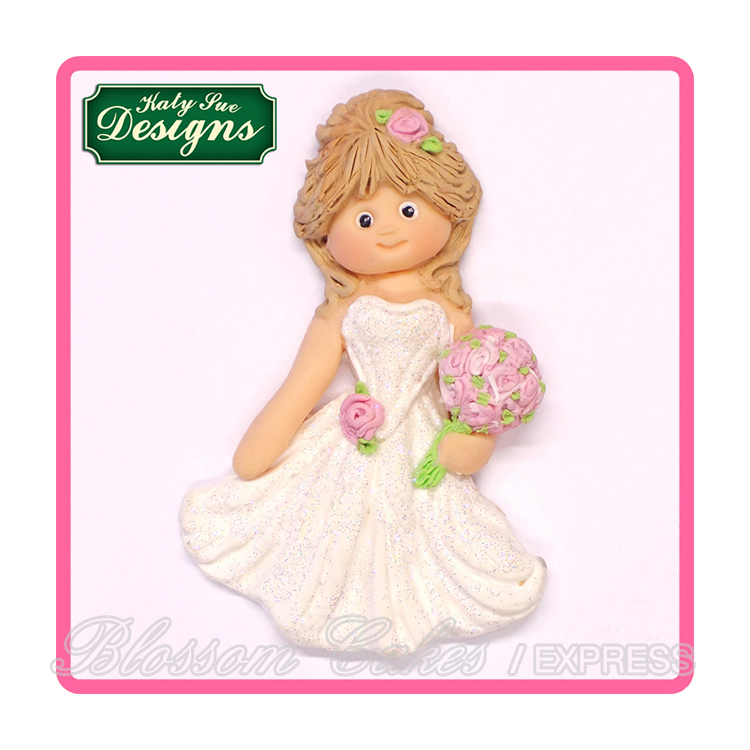 Katy Sue Sugar Buttons - Bride - Silicone Mould