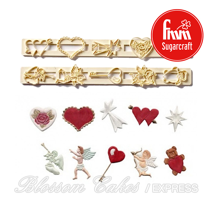 FMM Hearts & Cherubs Tappit Cutter Set