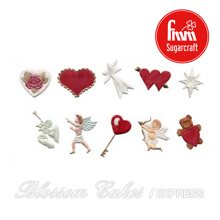 FMM Hearts & Cherubs Tappit Cutter Set