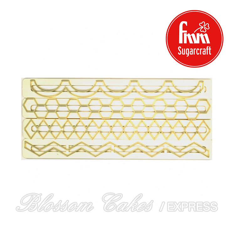 FMM Straight Frill Geometric Edging Cutter Set 5 (Frills 17-20)