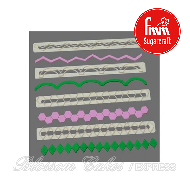 FMM Straight Frill Geometric Edging Cutter Set 5 (Frills 17-20)