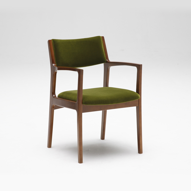 Dining Chair 綠絨布扶手餐椅