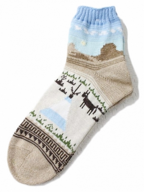 Monument Valley 短襪-Blue藍色