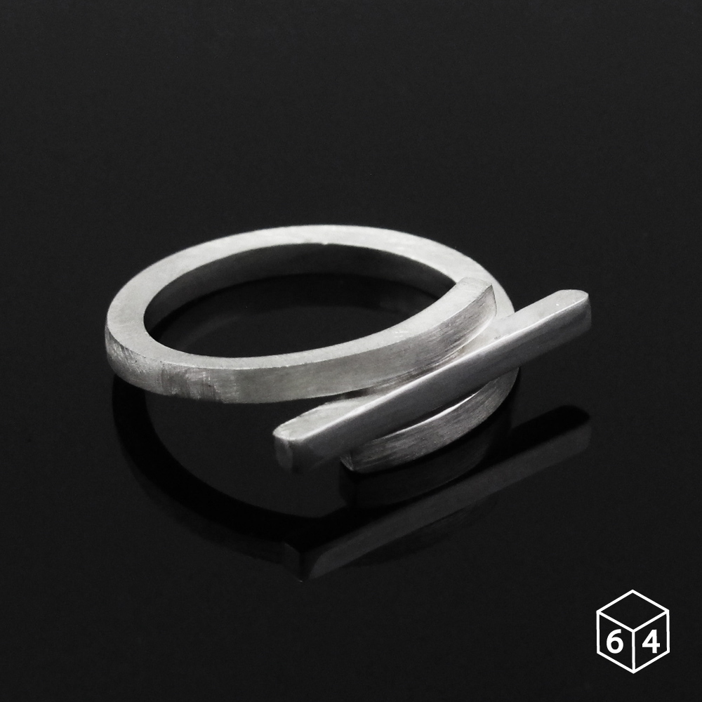 戒指 Star trails 軌跡戒 衛星 925純銀戒指-64DESIGN