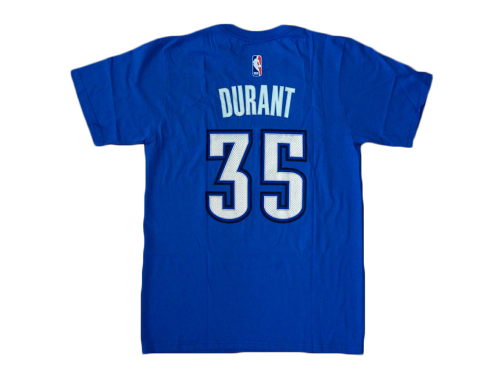 Adidas 奧克拉荷馬雷霆隊 Kevin Durant 客場 仿網眼印刷 球員短T-Shirt