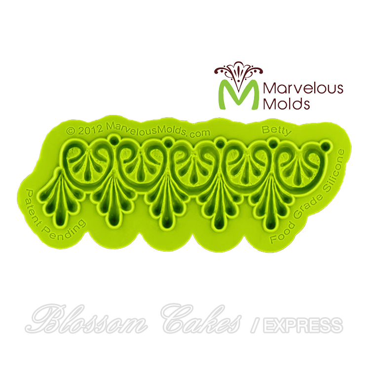 Marvelous Molds "Betty" Enhanced Lace Silicone Mold