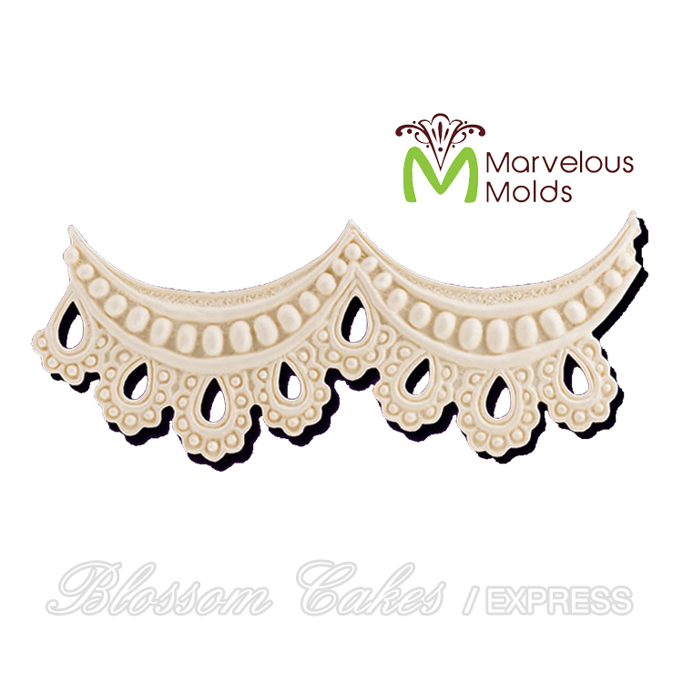 Marvelous Molds "Mandy" Enhanced Lace Silicone Mold