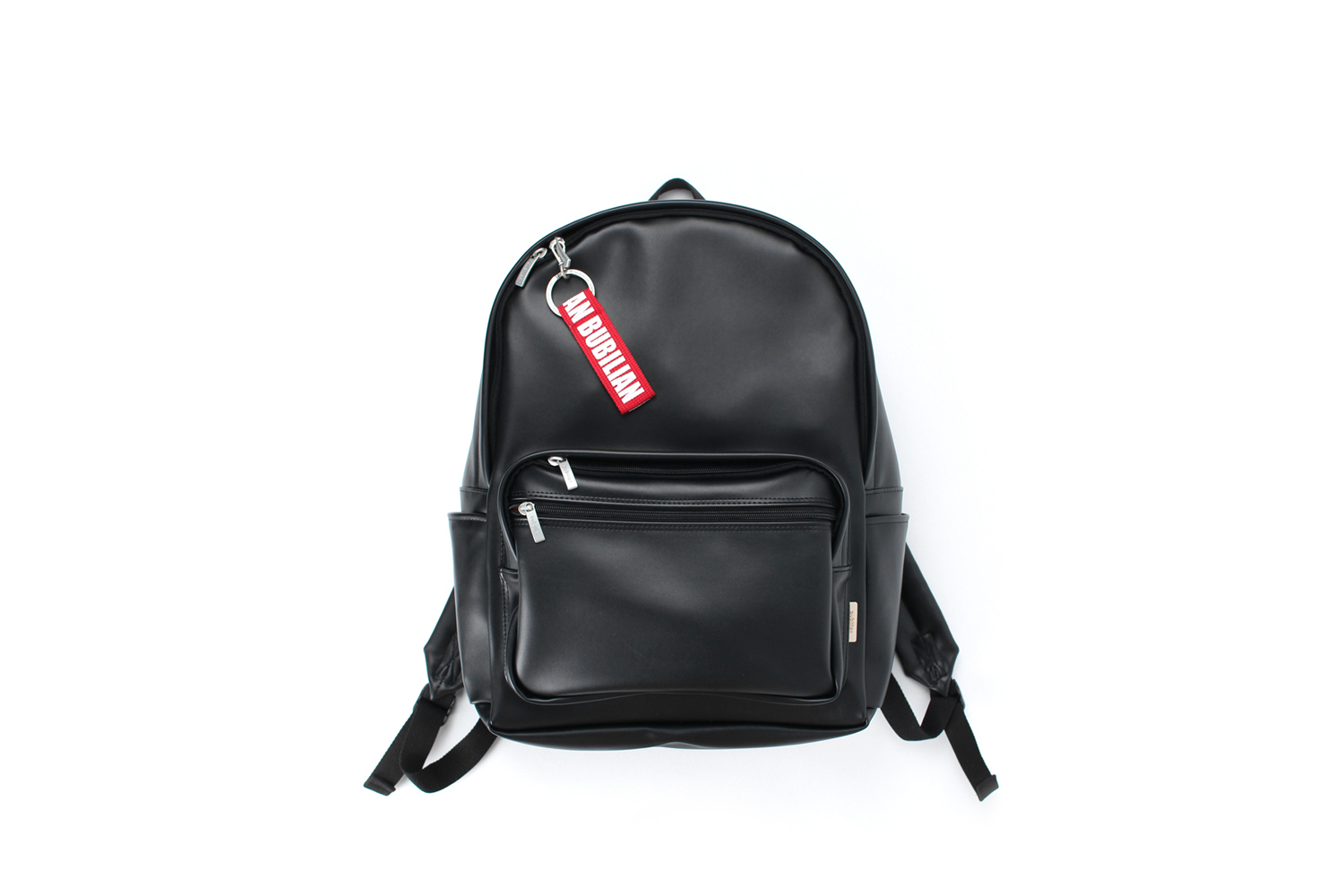 Bubilian Leather Backpack (Black) with Keychain