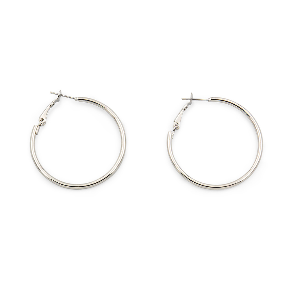 霧面 圈圈 鋼針 耳環