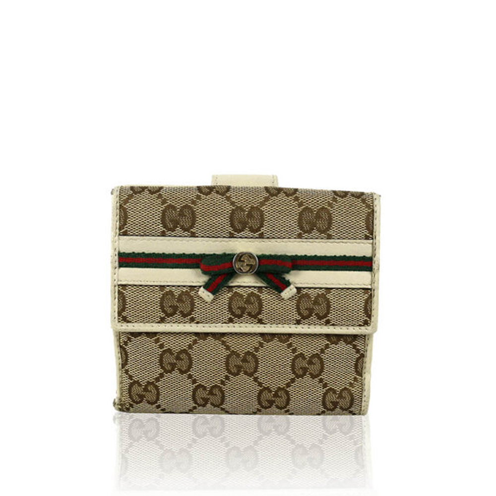 【GUCCI】蝴蝶結雙面短夾