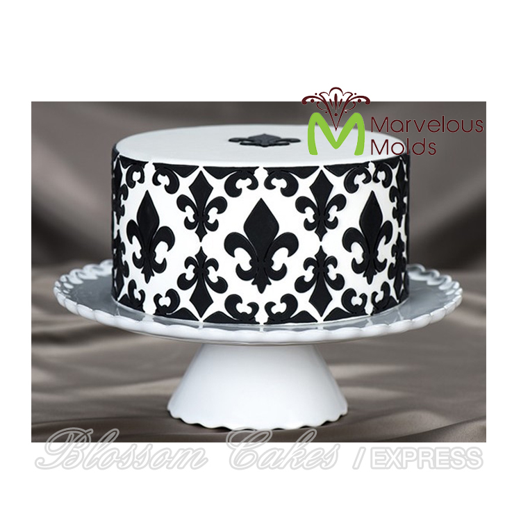 Marvelous Molds "Fleur de Lis Pattern" Silicone Onlay