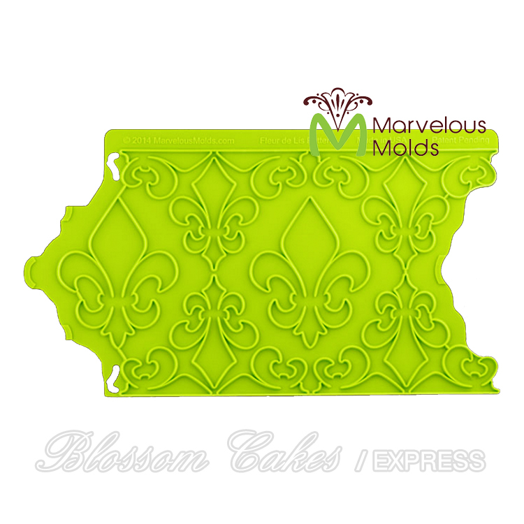Marvelous Molds "Fleur de Lis Pattern" Silicone Onlay