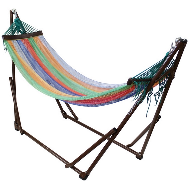 Toymock 折疊收納式吊床-正常版-Brown X Rainbow