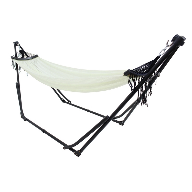 Toymock 折疊收納式吊床-正常版-Black x White