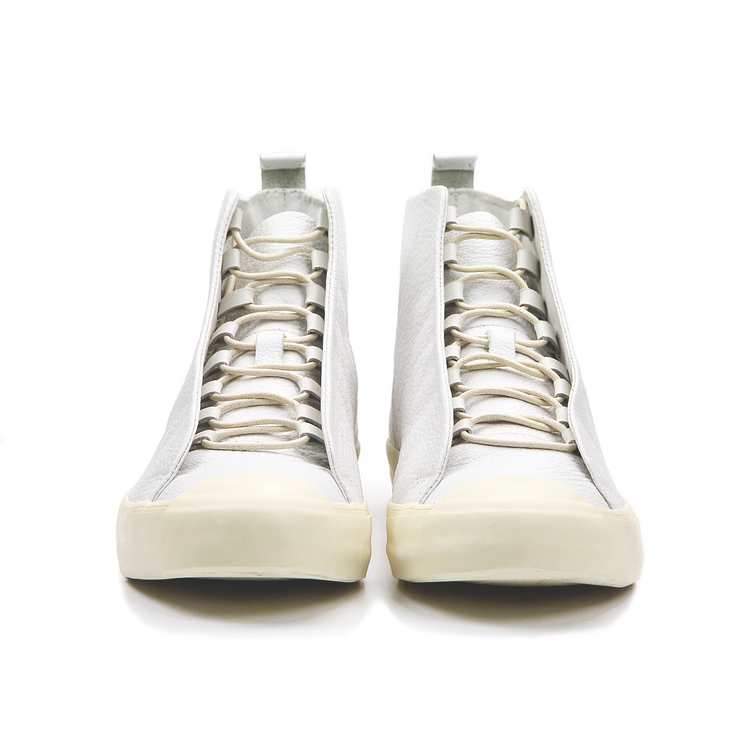 TEXTURE M1164 White Leather Sneakers