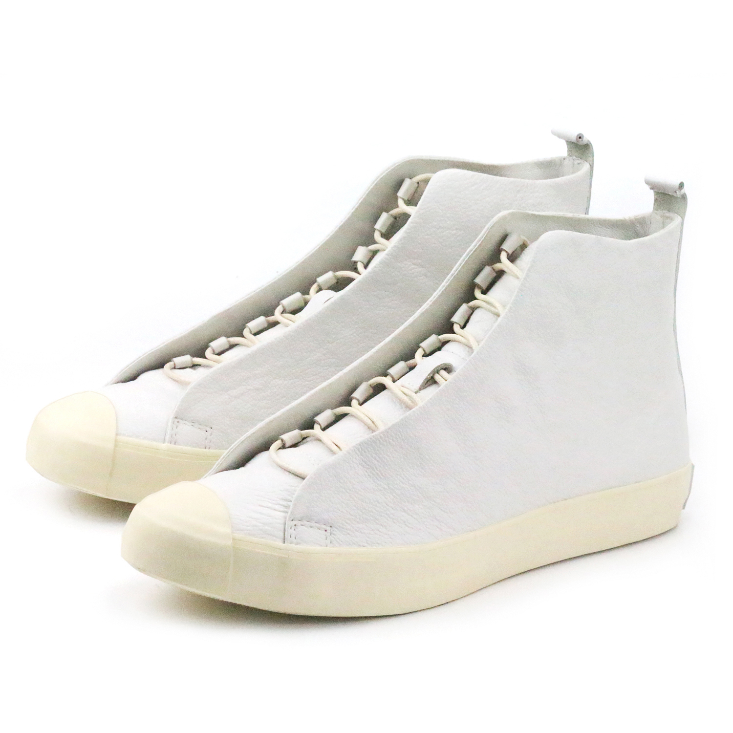 TEXTURE M1164 White Leather Sneakers