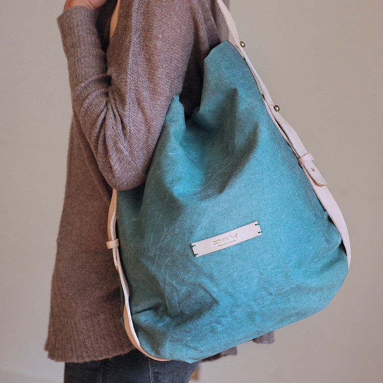 raw-ecoproject│rupa抓皱包-绿厚水洗帆布