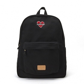 MANNEQUIN NOMANTIC HEART LOGO BACKPACK - BLACK