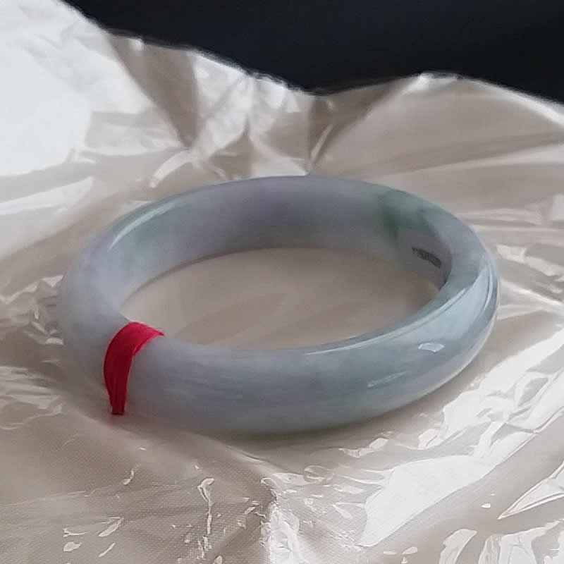 J161 冰糯春彩帶淡紫玉鐲 57.3mm (1.53)