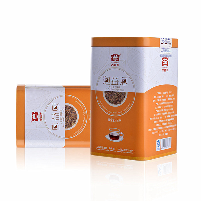 [4罐裝]2014年大益普洱熟茶泡益泡1401批150克X4罐裝散茶