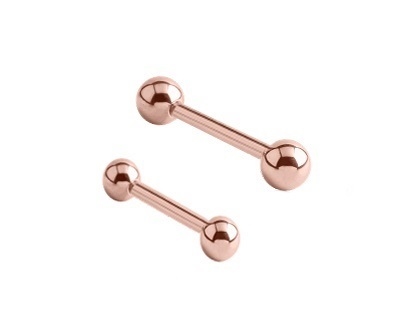 SS316L Rose Gold Plated Surgical Steel Barbell Earrings