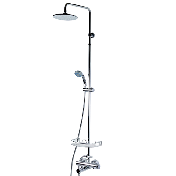 OVO京典衛浴 淋浴蓮蓬頭組+加裝型收納籃 T8056/AL5009-.