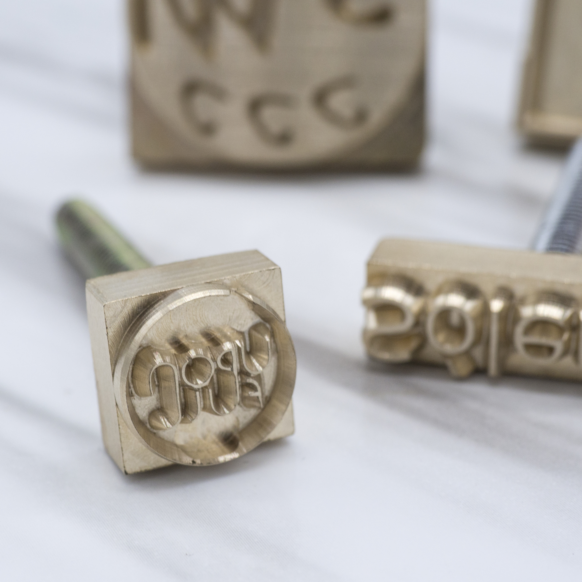 Custom Leather Logo Stamps and Brass Maker's Marks (HEX n HIT) 