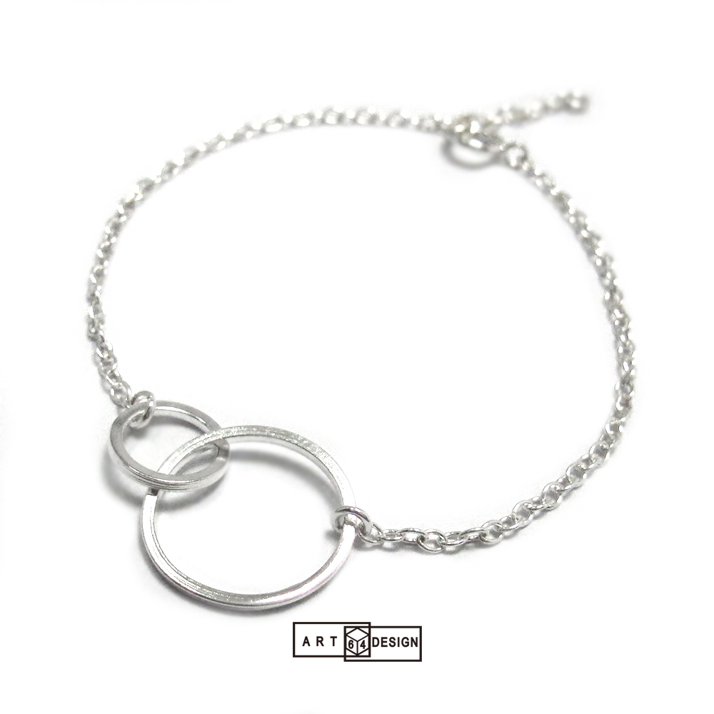 行星軌跡-幾何圓圈極簡925純銀手鍊