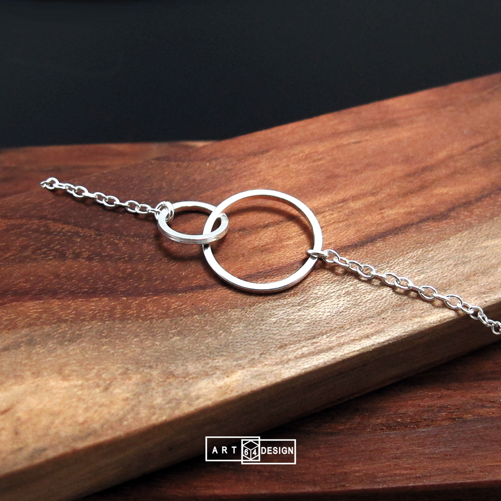 行星軌跡-幾何圓圈極簡925純銀手鍊