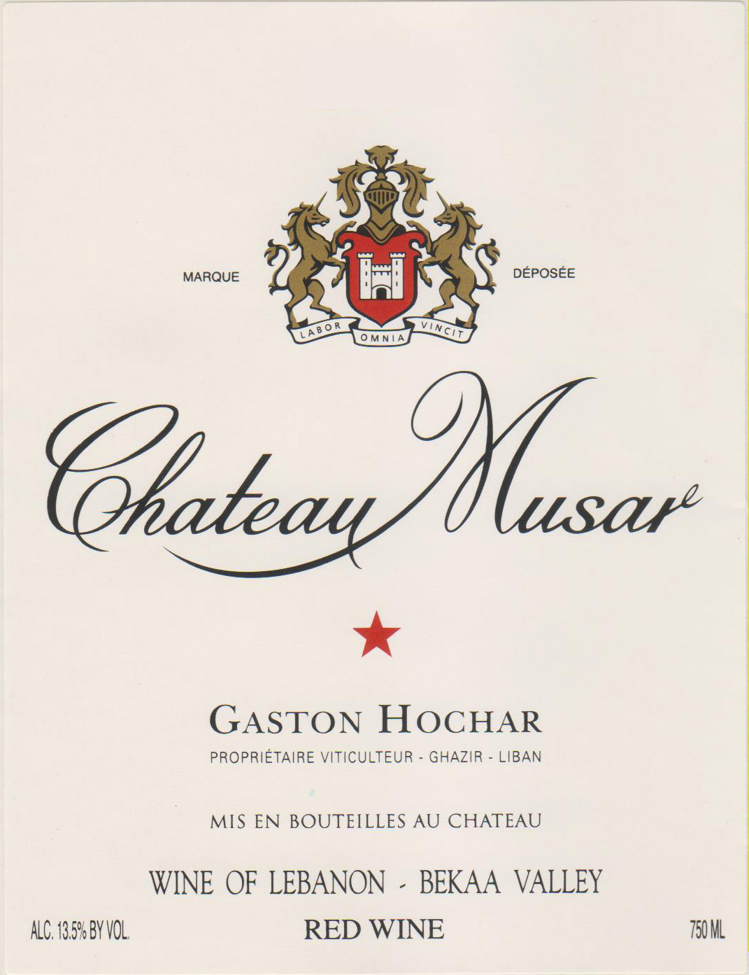 Chateau Musar 2001 (RP91) (375ml)
