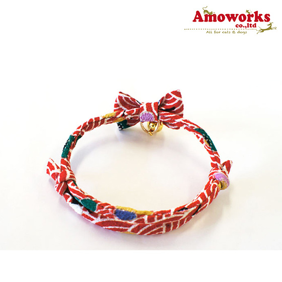 Amoworks 項圈 縐綢和風結