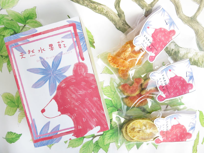 冬戀熊造型書水果乾小禮盒5入
