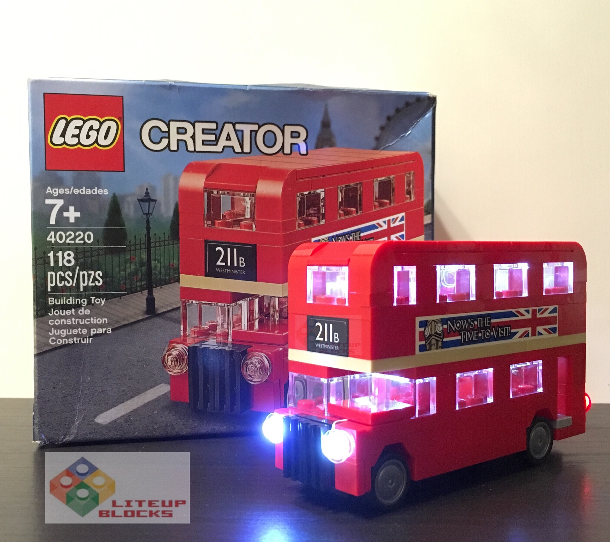 lego london bus lights