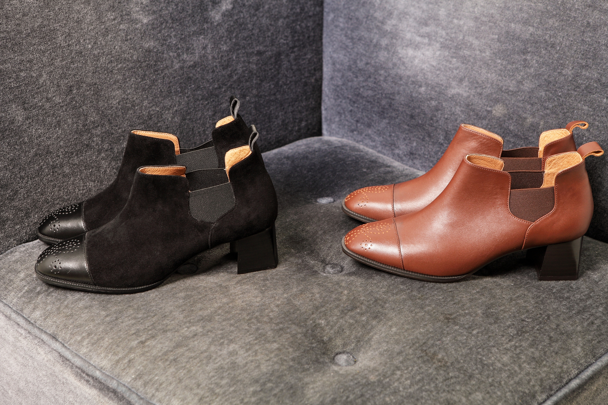 Freja 拼接短靴(兩色)MIT款